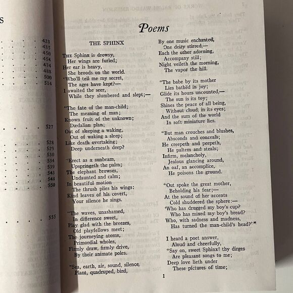 Vintage The Works of Ralph Waldo Emerson Hardcover Book GUC - Picture 12 of 12